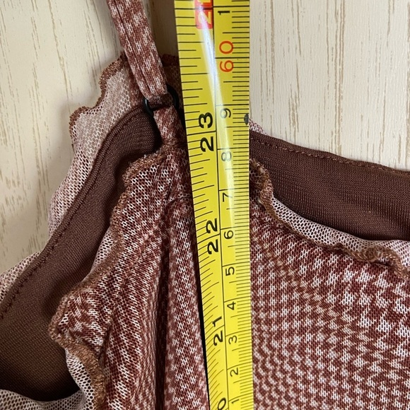 Urban Outfitters Moxie Mesh Mini Slip Dress Neutral Sz XS - Picture 10 of 13